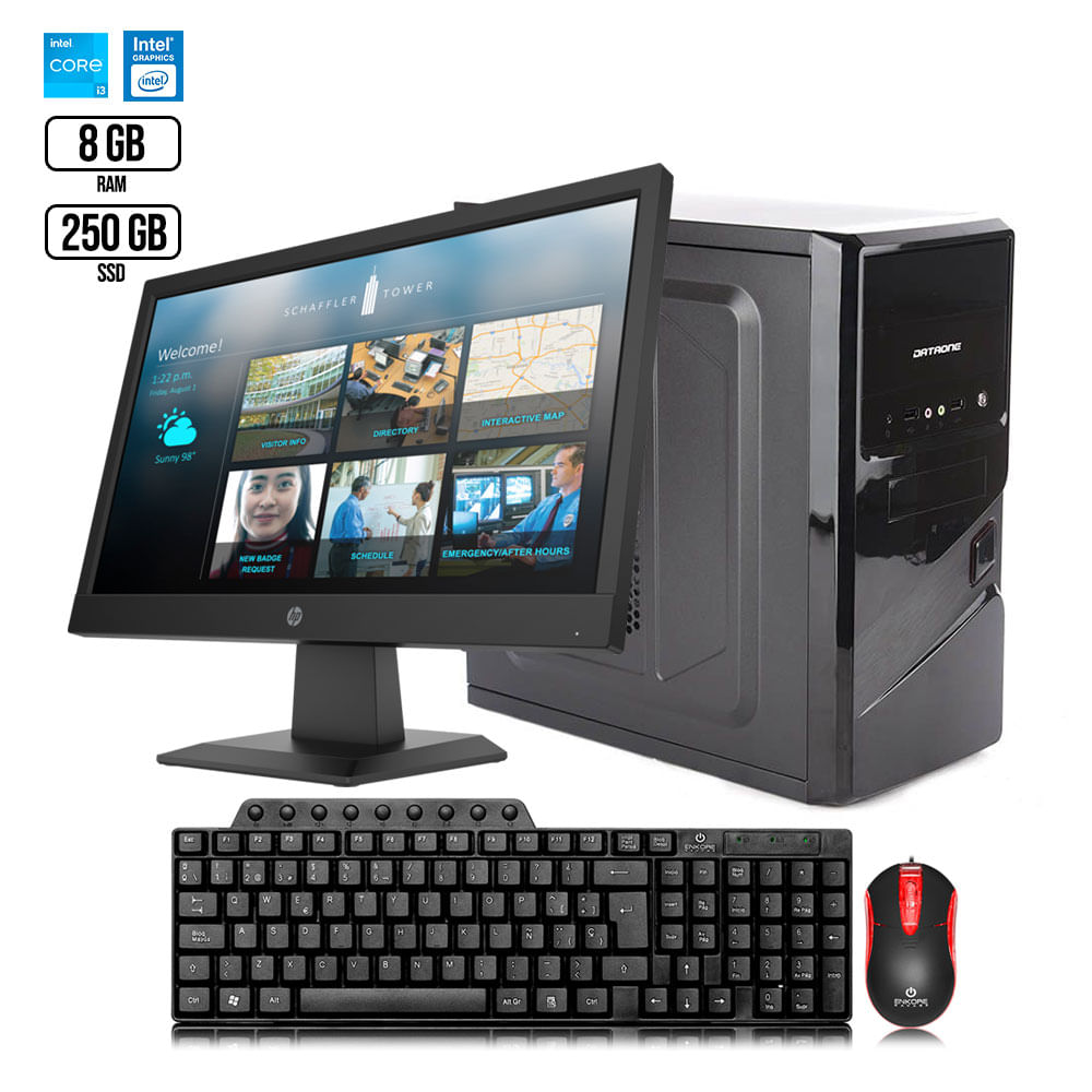 PC Basica Intel Corei3 3.6ghz Monitor19 Ssd 250Gb Ram 8Gb