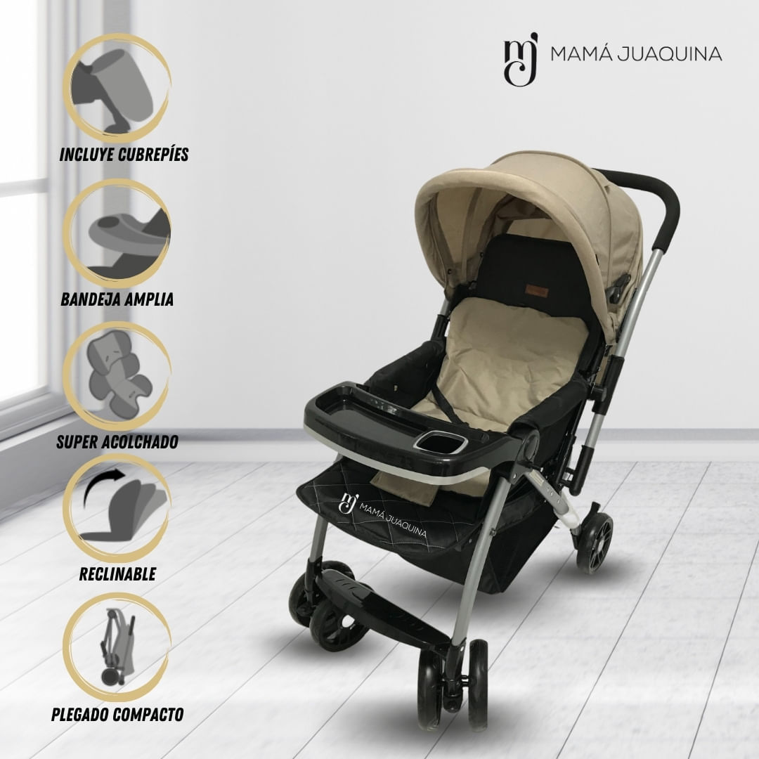 Coche Cuna de Lujo «ROSY» Edición Limitada Beige