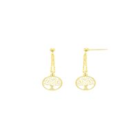 Aretes De Plata 925 Goldensilver Árbol De La Vida