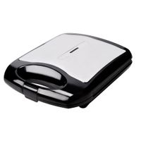 Sandwichera BLACKLINE 4 Panes SW-811ST Negro y Plata