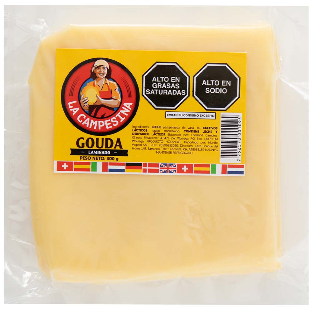Queso Gouda Tajadas CAMPESINA Bolsa 300g