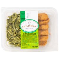 Tallarines con Nuggets LA FLORENCIA Línea Vegana Bandeja 1un