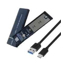 case disco solido SSD NVME, adaptador M.2 NVME a USB C 10 gbps negro