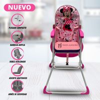 Silla de Comer Graduable Baby Happy «MINNIE TOONS» Light Pink