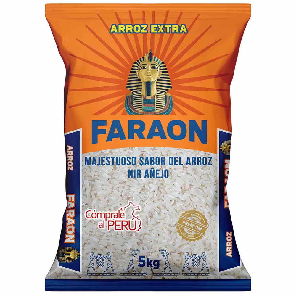 Arroz Extra Añejo FARAON Naranja Bolsa 5kg