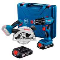 Taladro Atornillador Bosch GSR 185-LI +Sierra GKS 185 + 2Bat