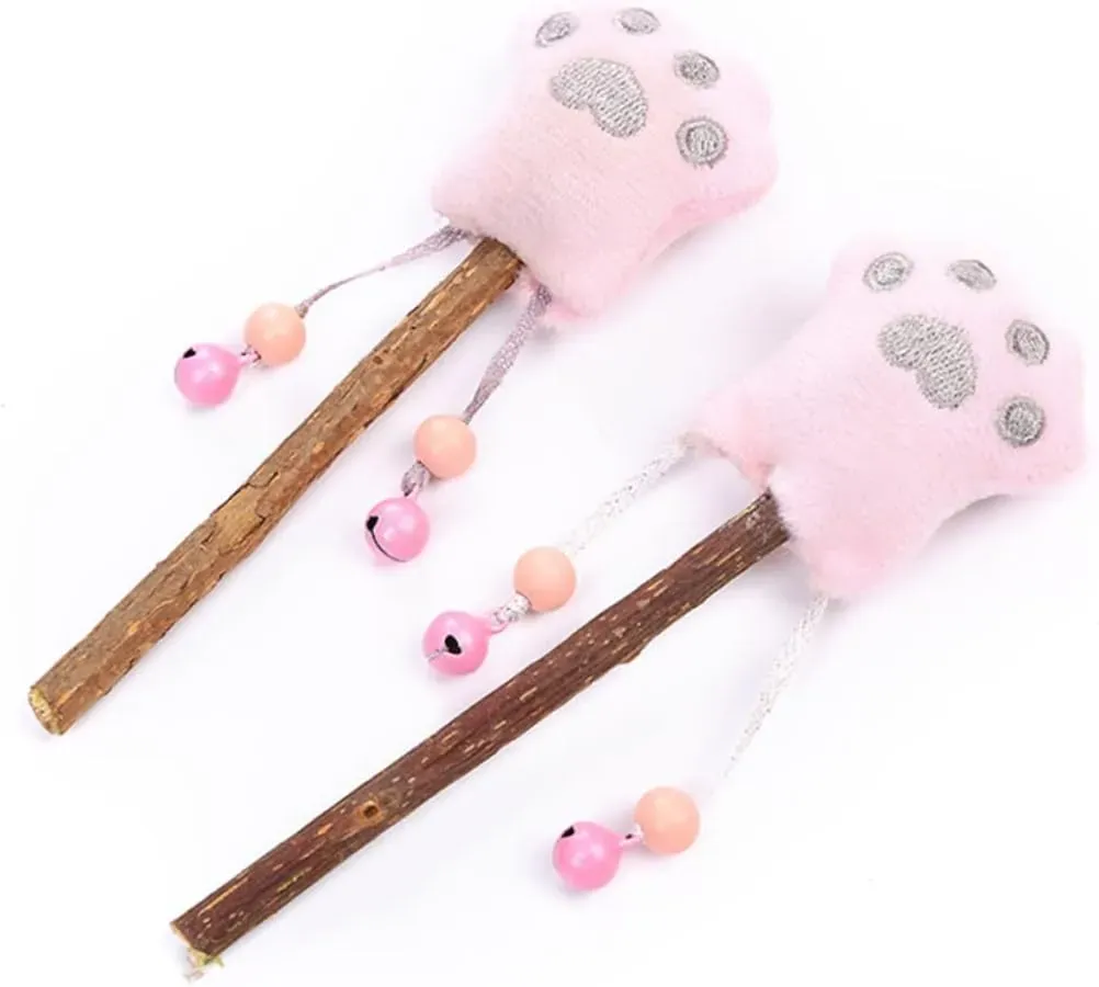 Paleta con forma de Patita para Gatos con Silverine - Rosado