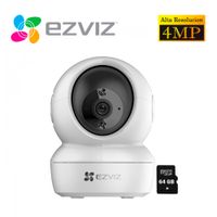 Cámara Wifi Inalámbrica H6C 4Mp Ezviz Giratoria 360° + Micro sd 64Gb