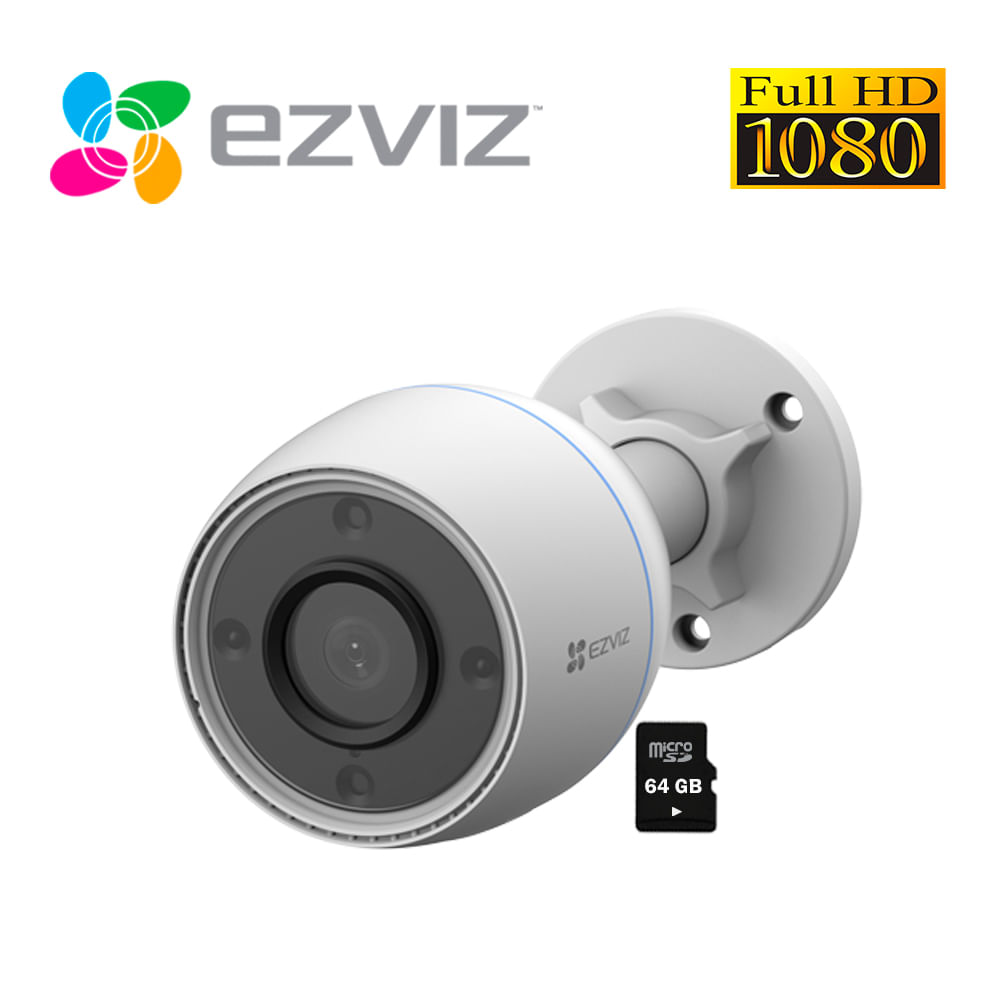 Cámara Seguridad Wifi H3C COLOR 1080P Ezviz IP67 Noche Color SD 64GB