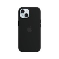 CASE DE SILICONA COMPATIBLE CON IPHONE 15 NEGRO
