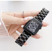CORREA DE ESLABÓN DE RESINA/ACRÍLICO PARA SMARTWATCH O APPLE WATCH - NEGRO