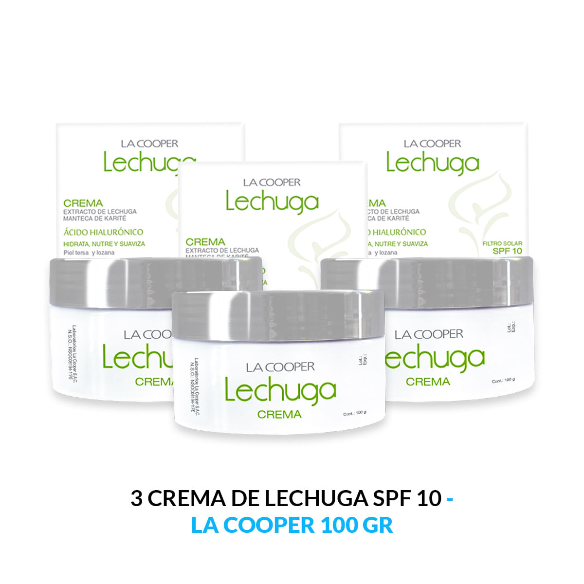3 Crema de Lechuga La Cooper SPF 10 - 100 gr