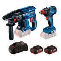 Rotomartillo Bosch GBH 180 + Llave de Impacto GDX 18V-200 + Kit bat y cargador