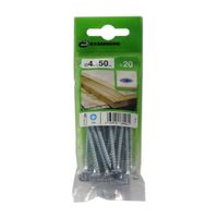 Tornillo Aglomerado Cs Pz Acero 4x50mm 20u Standers