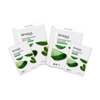 2 Mascarilla Facial Hidratante De Aloe De Vera 25Gx10 Pcs - Bioaqua