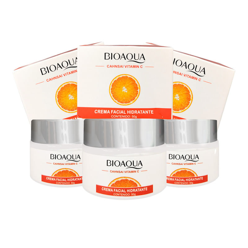 3 Crema Facial Hidratante - Cahnsai Vitamina C