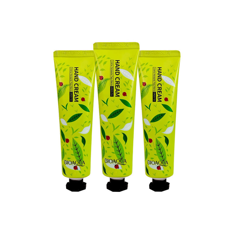 3 Crema De Mano De Té Verde - Bioaqua