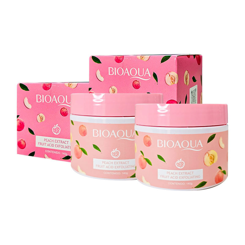 2 Exfoliante Ácido De Fruta Extracto De Melocotón 140G - Bioaqua