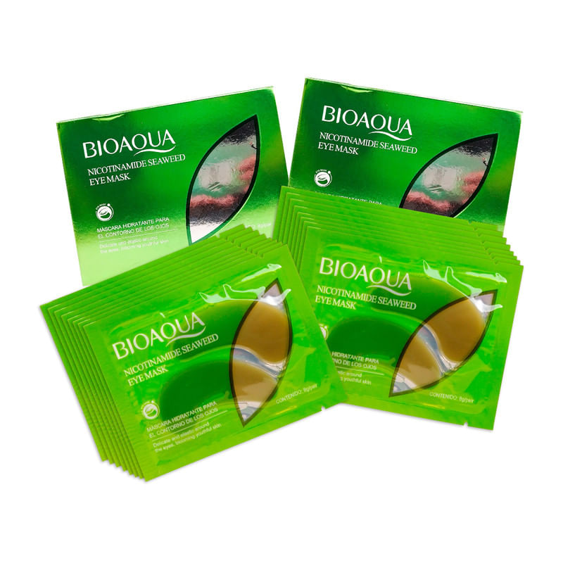 2 Mascarilla De Ojos De Algas Con Nicotina 8G/Pcs - Bioaqua
