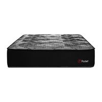 Colchón FORLI Pocket Negro Queen + Protector + 2 Almohadas