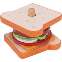 Rompecabezas de comida rápida en madera Juego de roles