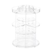 Makeway - Organizador de cosmeticos M-T3-TRANS multifuncional 3 capas - Clear