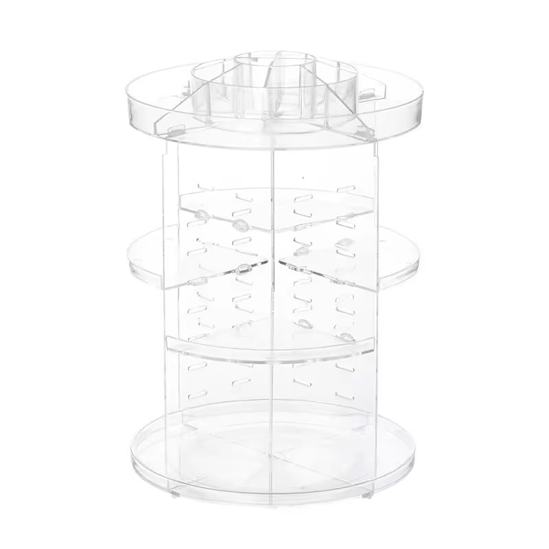 Makeway - Organizador de cosmeticos M-T3-TRANS multifuncional 3 capas - Clear