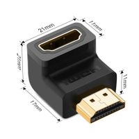 Adaptador Union Hdmi a Hdmi Hembra Acople 1080p Codo Extiende UGREEN