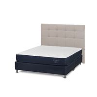 Dormitorio Americano Upline Queen + Respaldo Issey Niebla