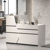 Escritorio de Recepcion Moderno Blanco 140cm