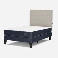 Dormitorio Europeo Upline 1.5 Plazas + Respaldo West Niebla