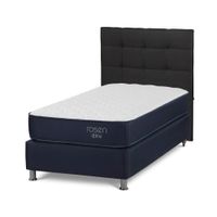 Dormitorio Americano Upline 1.5 Plazas + Respaldo Issey Grafito