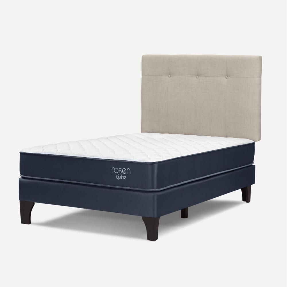 Dormitorio Europeo Upline 1.5 Plazas + Respaldo N.Bennet Natural
