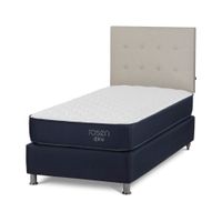 Dormitorio Americano Upline 1.5 Plazas + Respaldo West Niebla