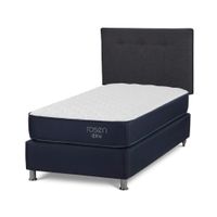 Dormitorio Americano Upline 1.5 Plazas + Respaldo N.Bennet Grafito