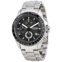 Reloj Fossil Decker CH2600 Fecha Cronometro Acero Inoxidable Dial Negro