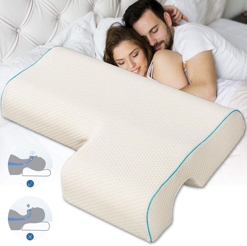 Almohada Viscoelastica para Parejas con funda de Bamboo