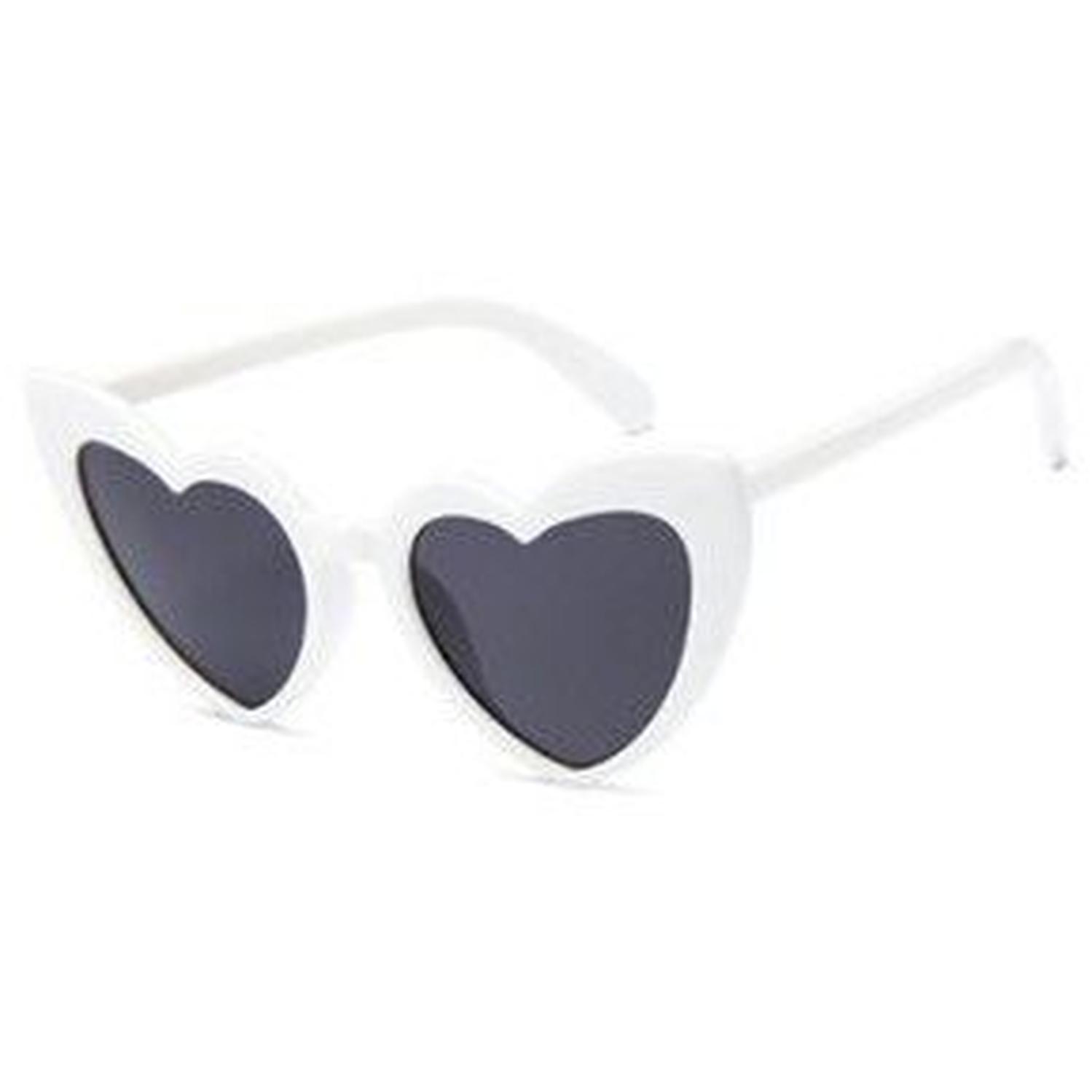 Lentes De Sol Corazon Lolita Blanco