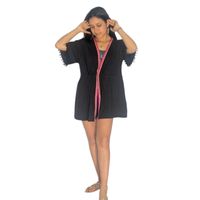 kaftán mujer Jessica Colors 100% algodón color negro