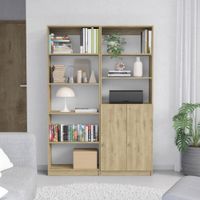 Combo Home Estante 62cm + Estante 2 Puertas - Macadamia