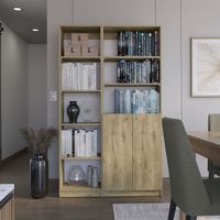 Combo Home Estante 45cm + Estante 2 Puertas - Macadamia