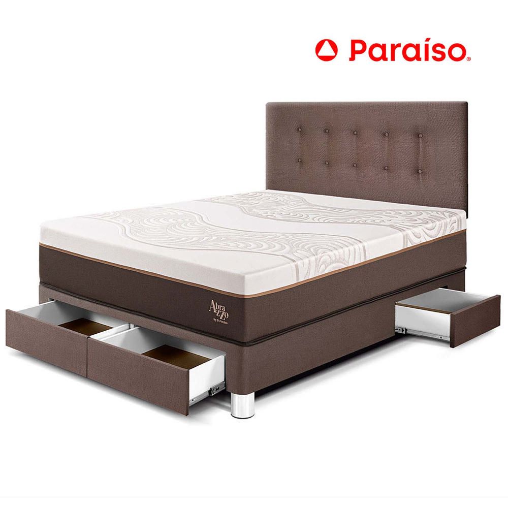 Dormitorio con Cajones Royal Abrazzo 2 Plazas Chocolate