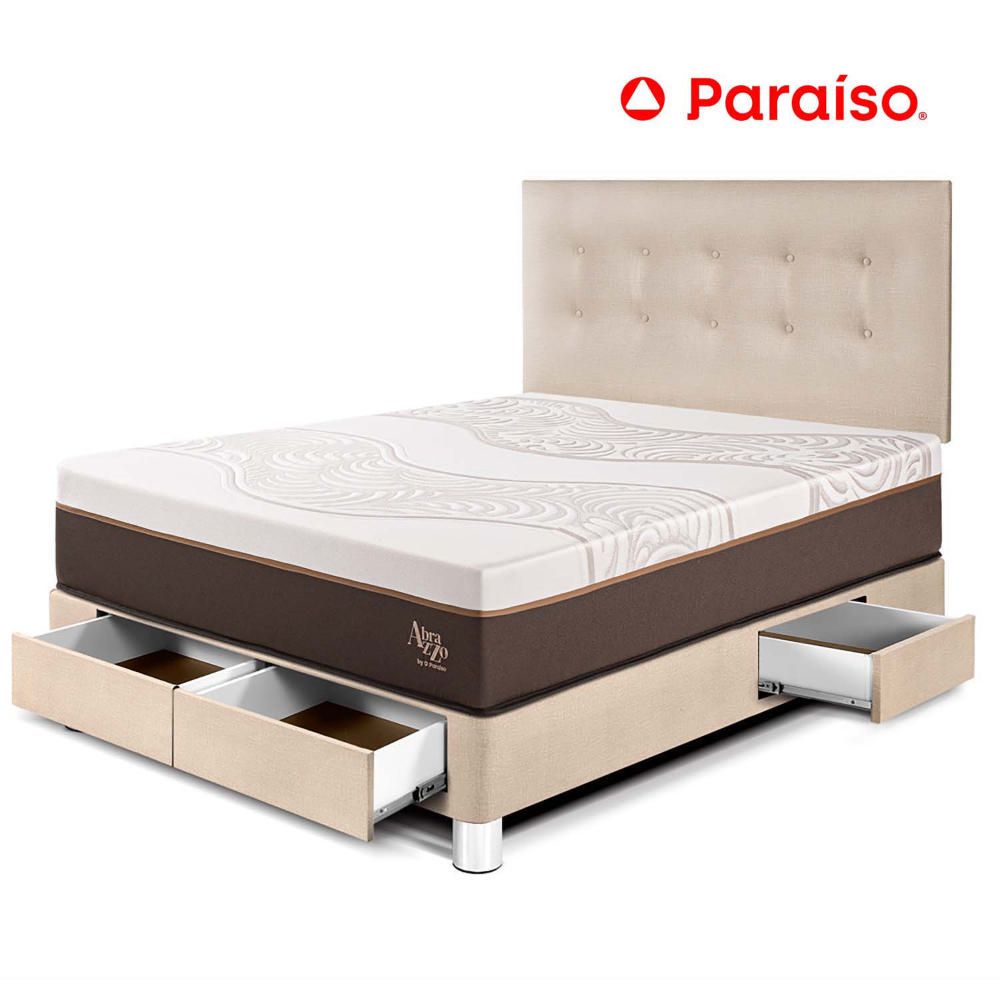 Dormitorio con Cajones Royal Abrazzo 2 Plazas Champagne