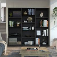 Combo Home 2 Estantes 4 Repisas + Estante 5 Repisas - Wengue