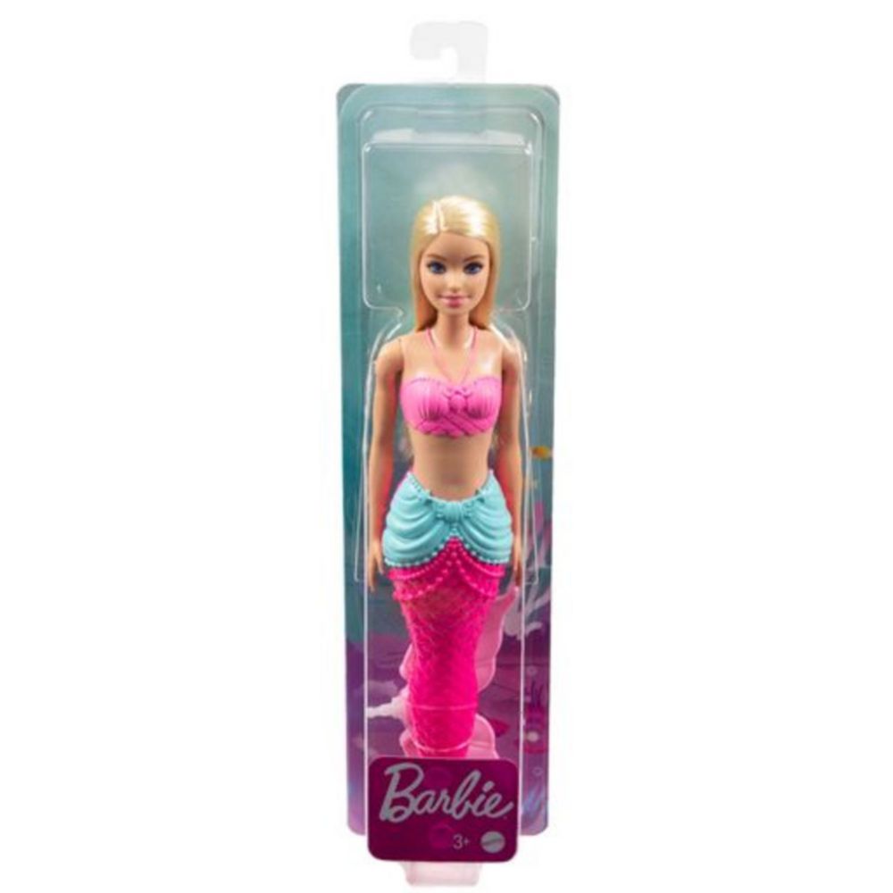 Muñeca Barbie Fantasía Sirena Aleta Rosa Con Azul