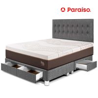 Dormitorio con Cajones Royal Abrazzo King Gris