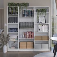 Combo Home 2 Estantes + Estante 4 Repisas - Blanco