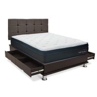 Dormitorio Cuadros Gravity King + Almohadas + Protector Marrón