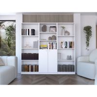 Combo Home 2 Estantes 4 Repisas + Estante 2 Puertas - Blanco
