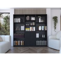 Combo Home 2 Estantes 4 Repisas + Estante 2 Puertas - Wengue